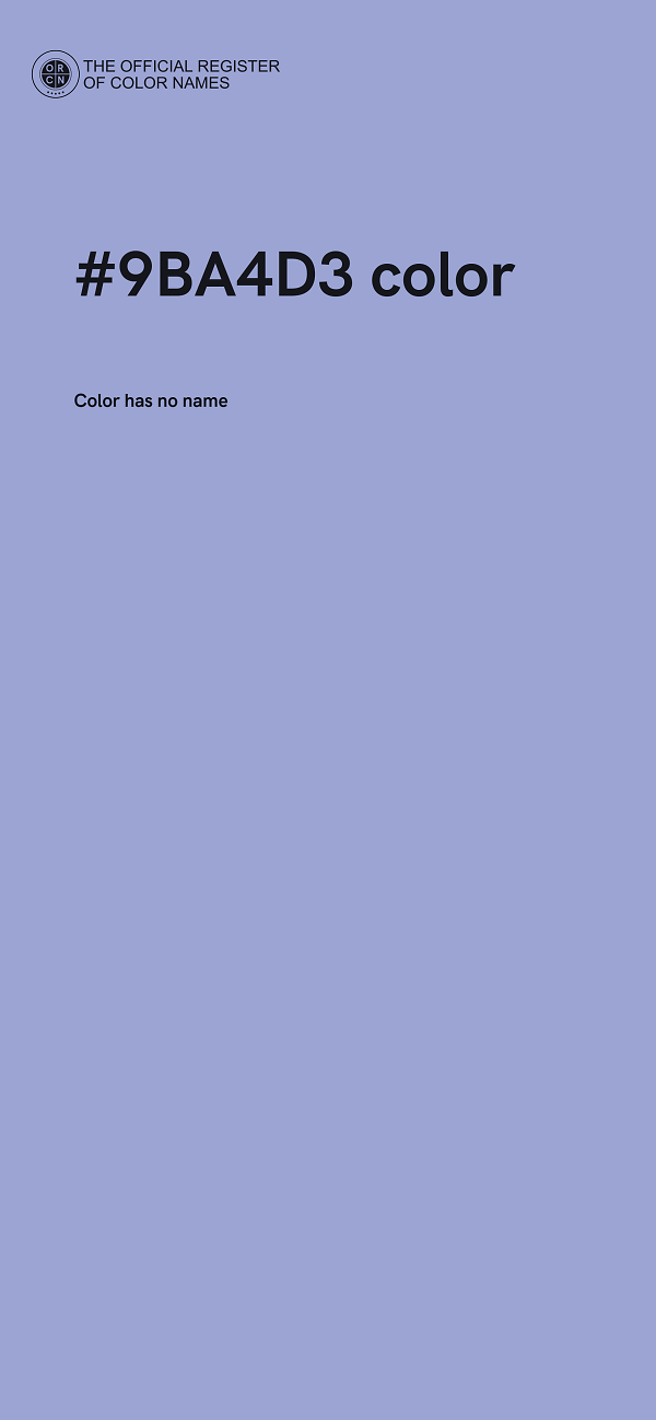 #9BA4D3 color image