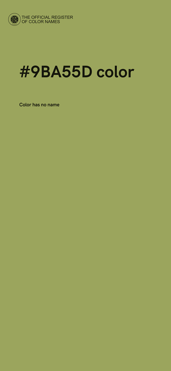 #9BA55D color image