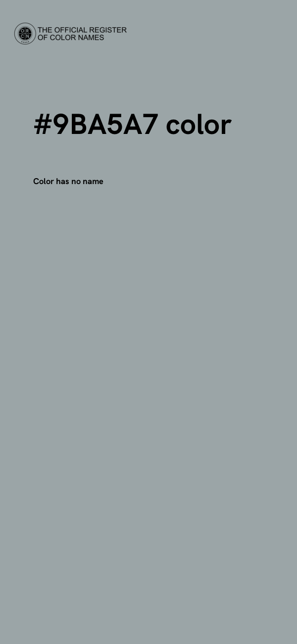 #9BA5A7 color image