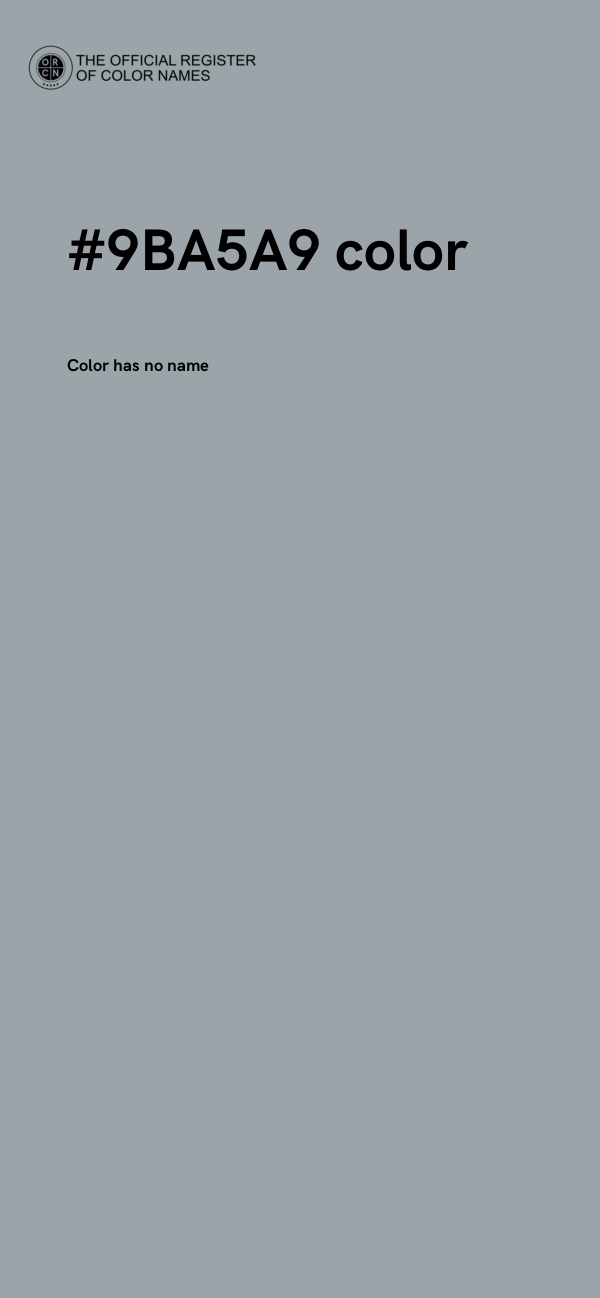 #9BA5A9 color image
