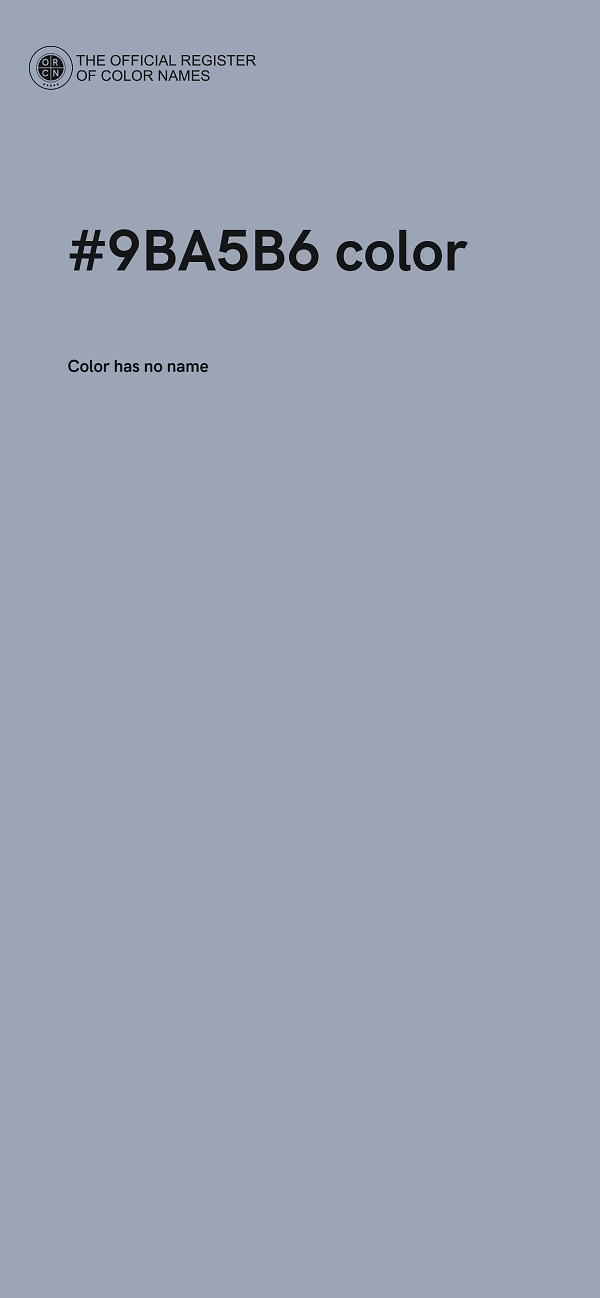#9BA5B6 color image