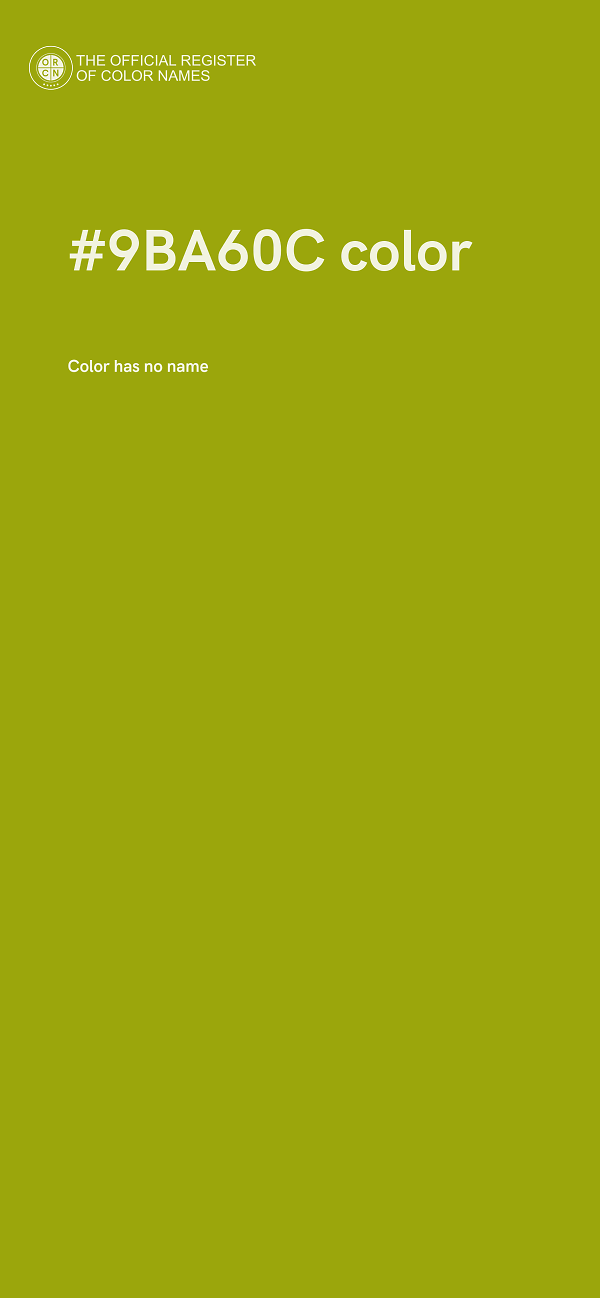 #9BA60C color image