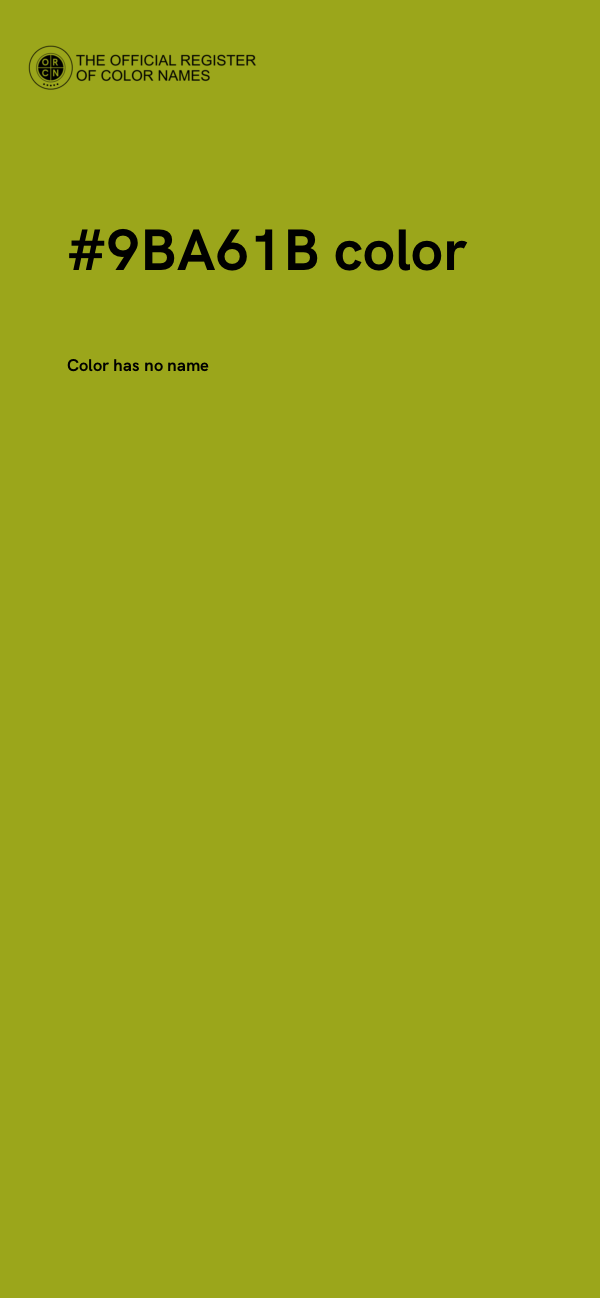 #9BA61B color image