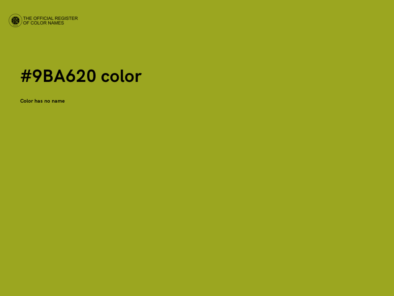 #9BA620 color image