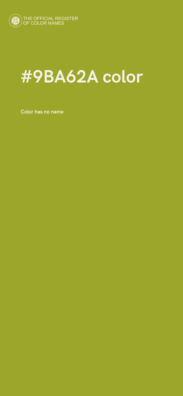 #9BA62A color image