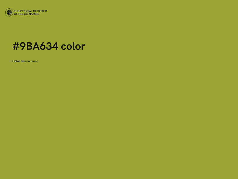 #9BA634 color image