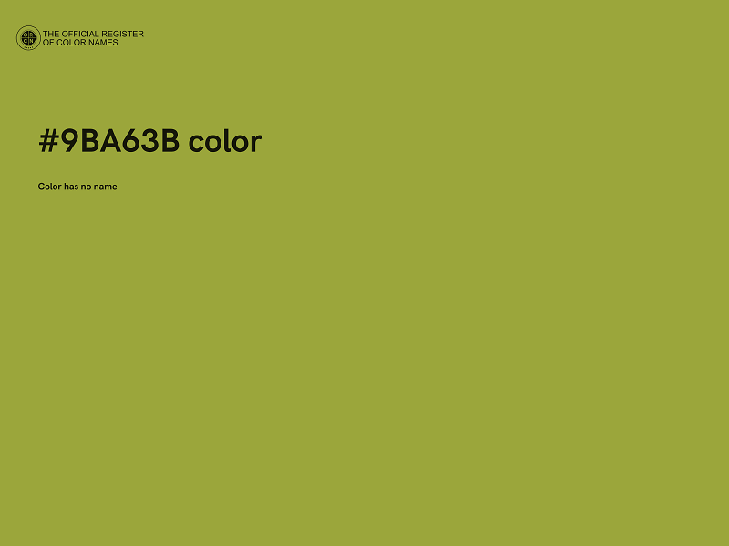 #9BA63B color image