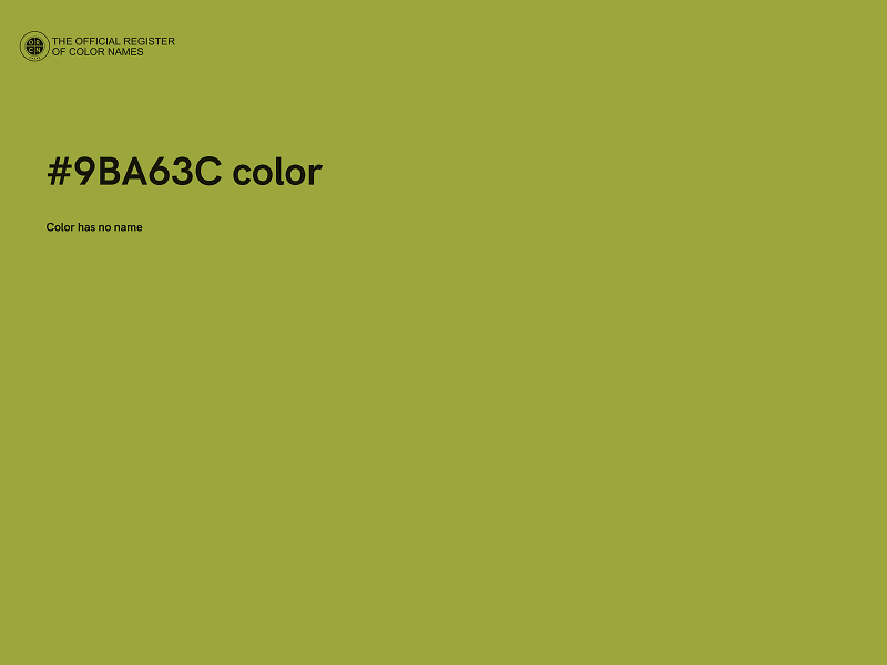 #9BA63C color image