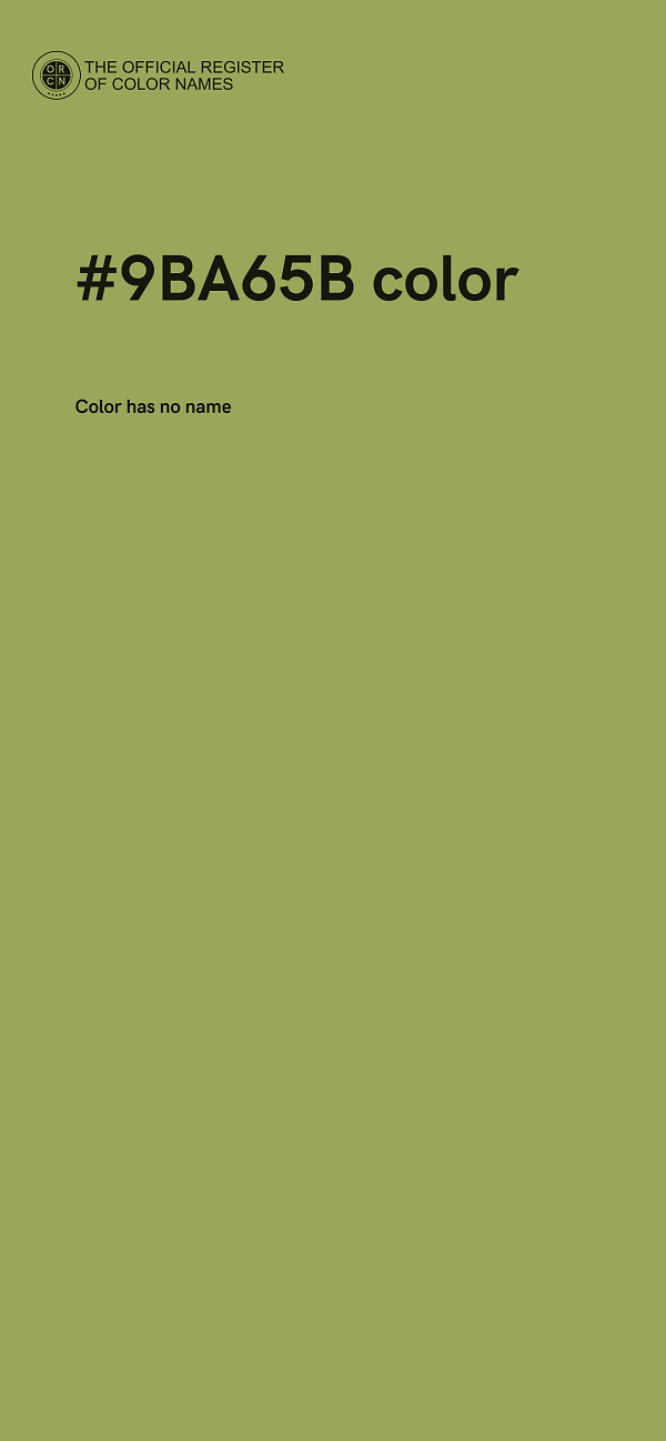 #9BA65B color image
