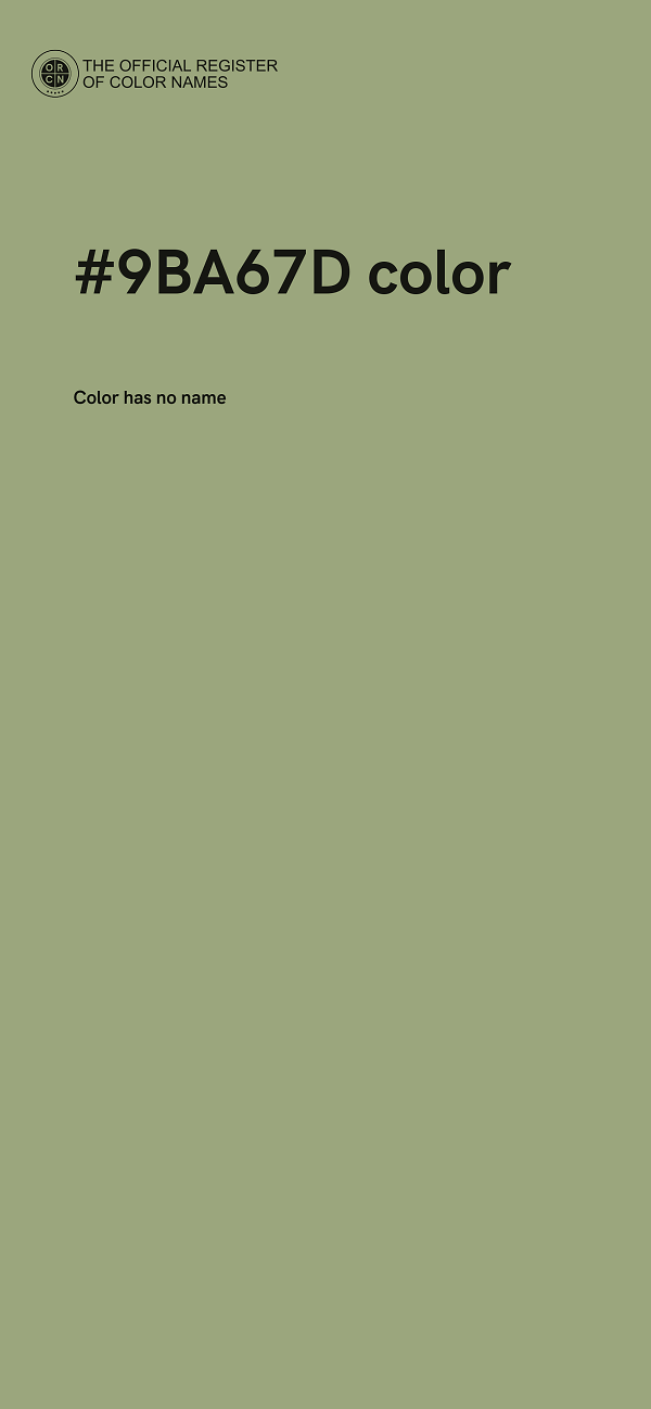 #9BA67D color image
