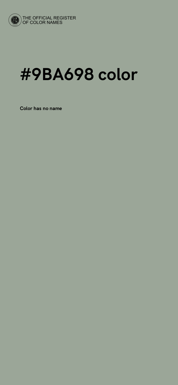 #9BA698 color image