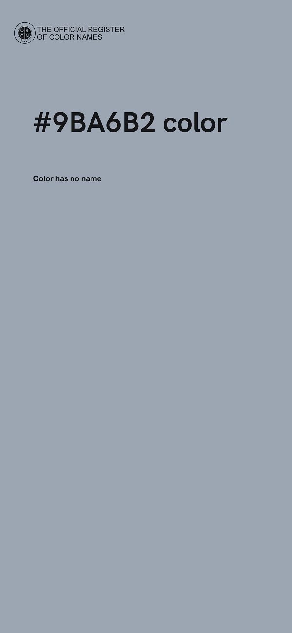 #9BA6B2 color image