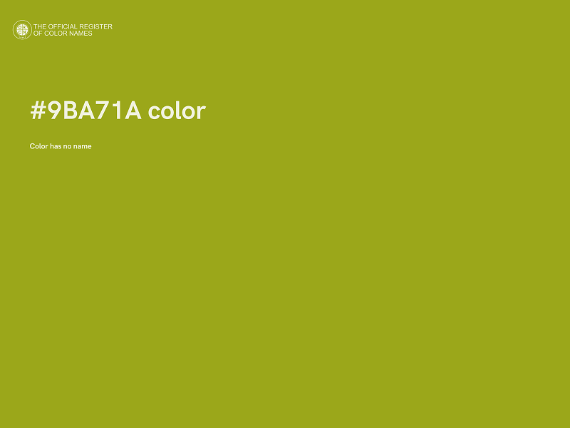 #9BA71A color image