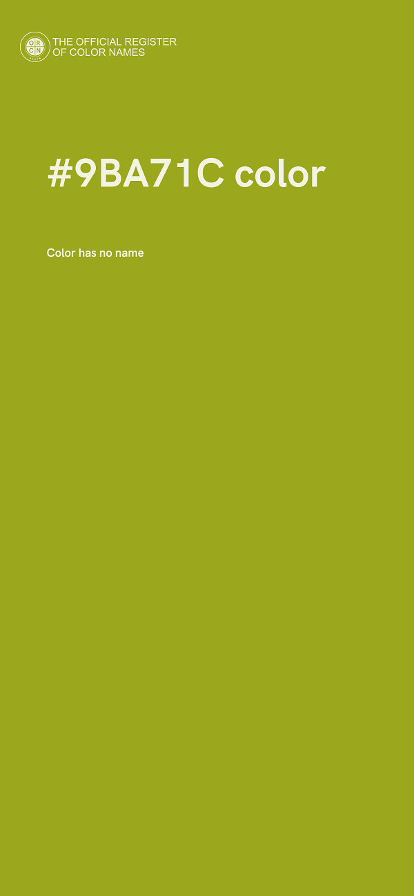 #9BA71C color image