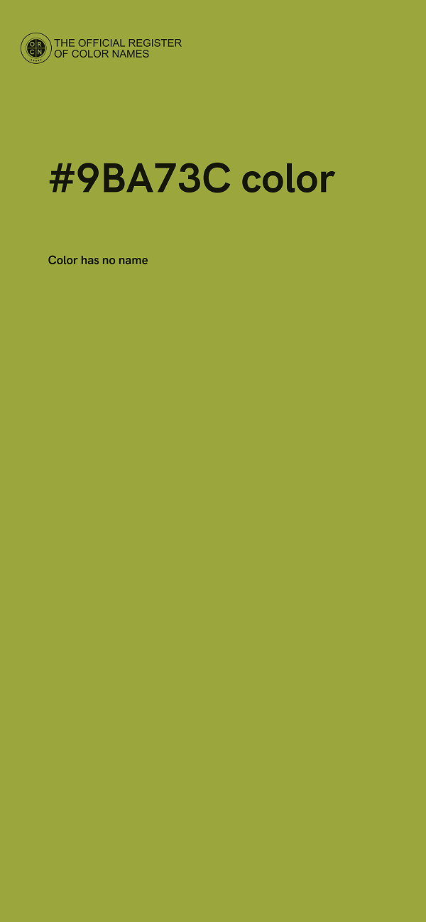 #9BA73C color image