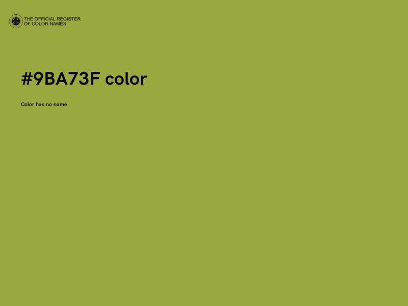 #9BA73F color image