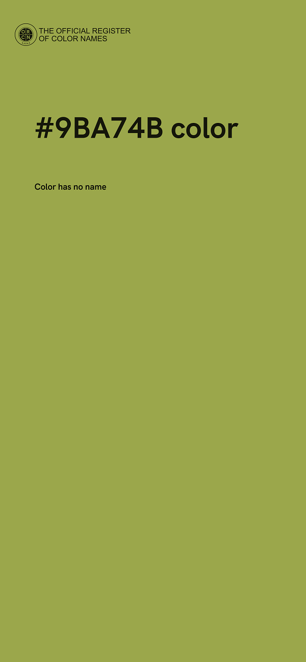 #9BA74B color image