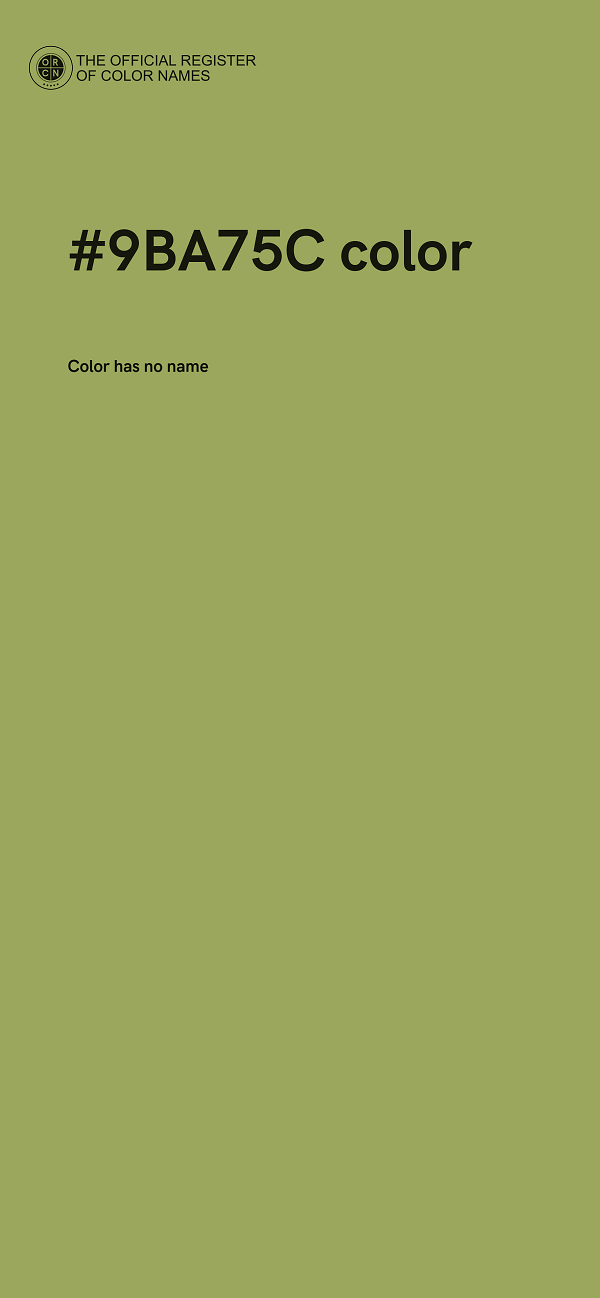 #9BA75C color image