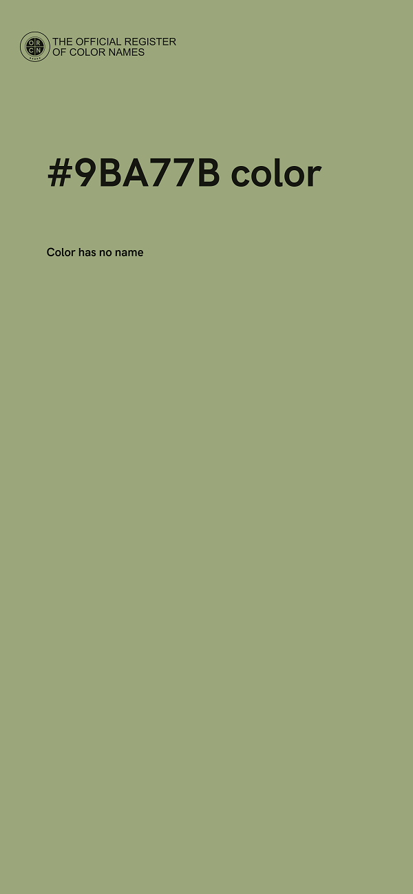 #9BA77B color image