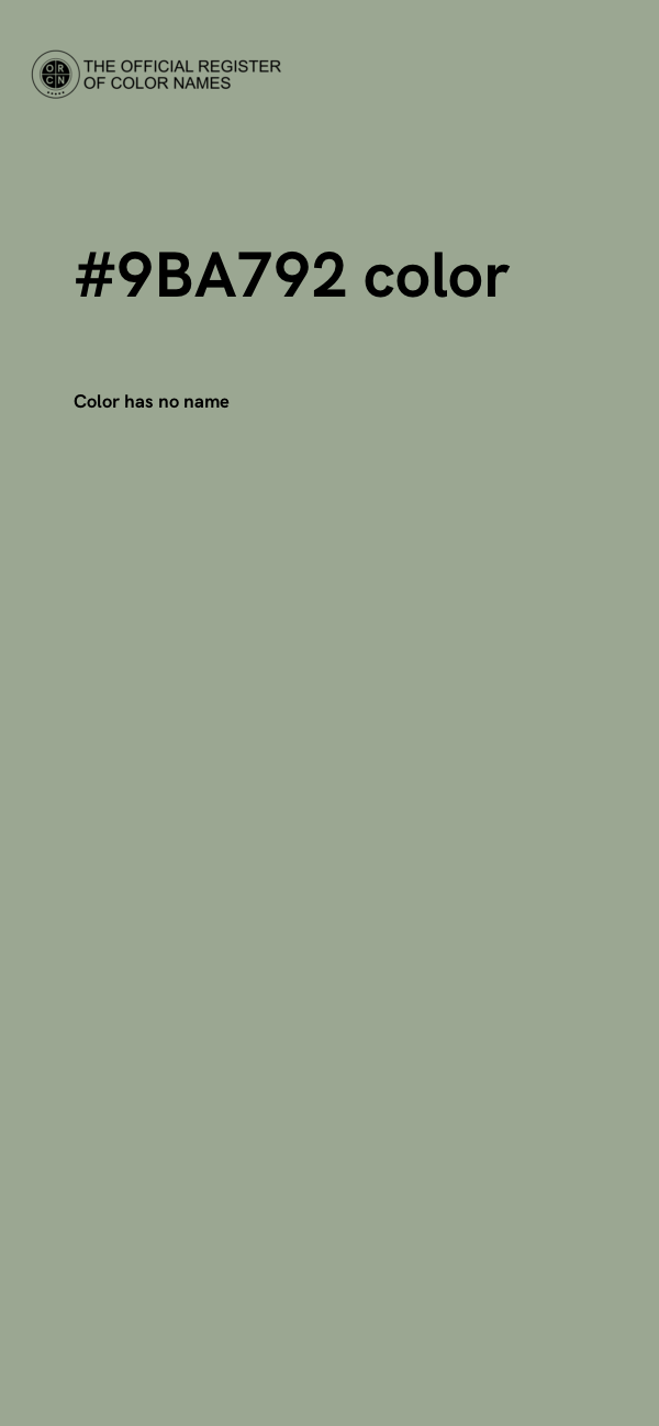 #9BA792 color image