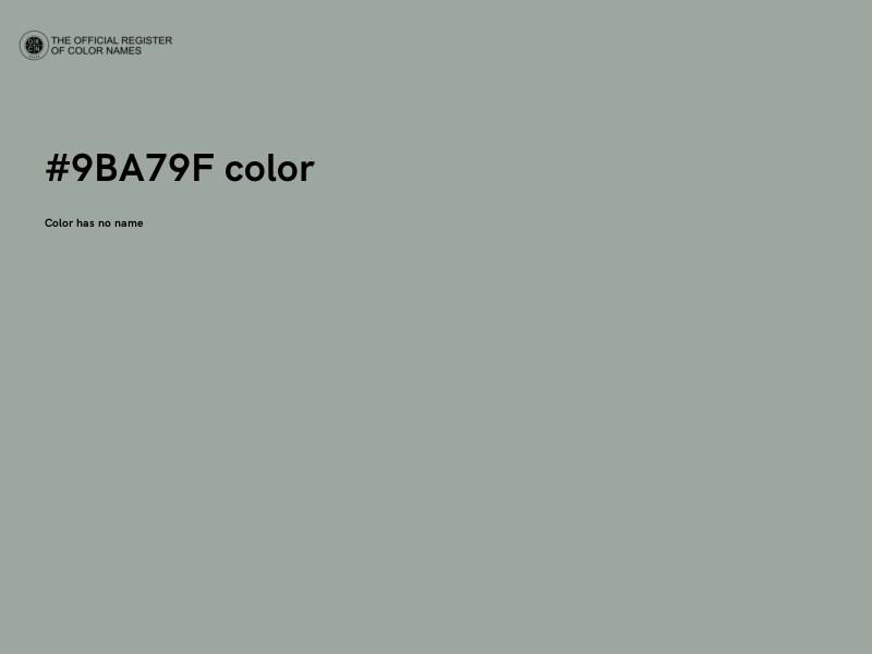 #9BA79F color image