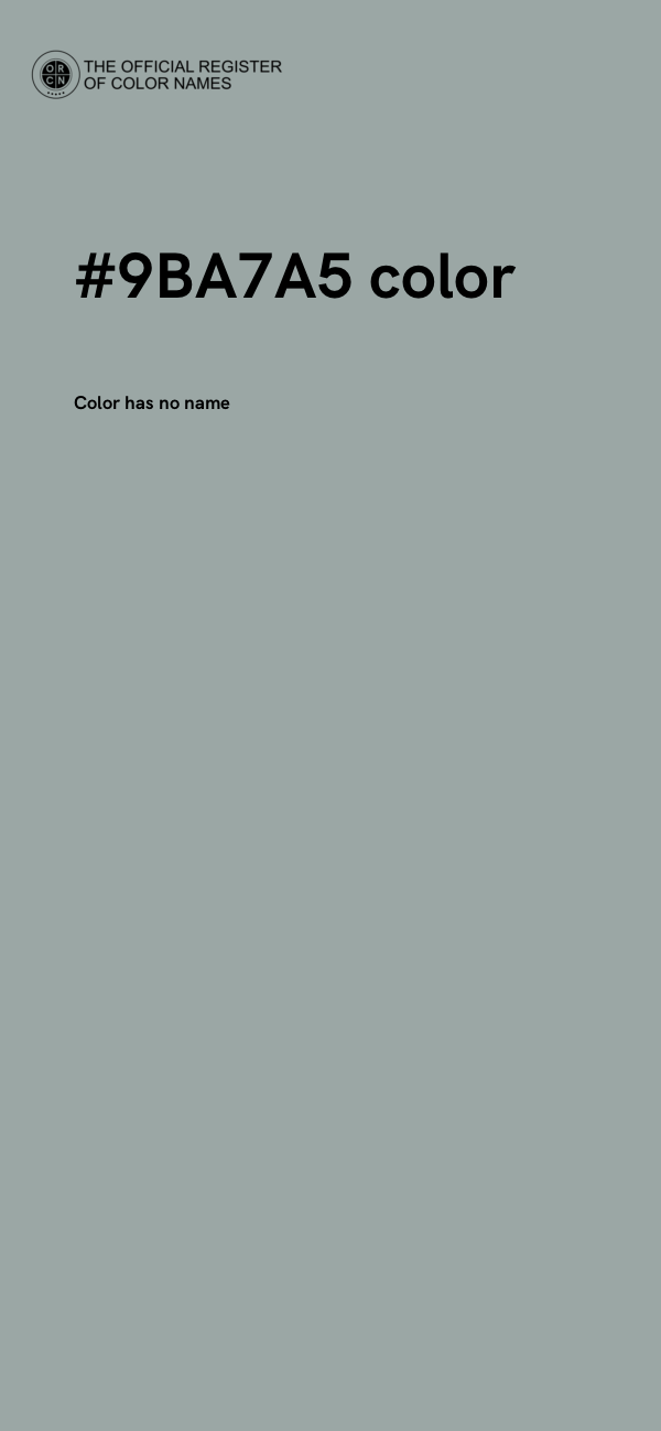 #9BA7A5 color image
