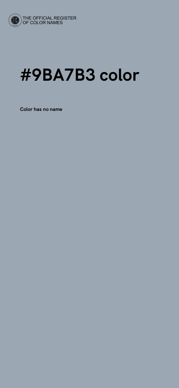 #9BA7B3 color image