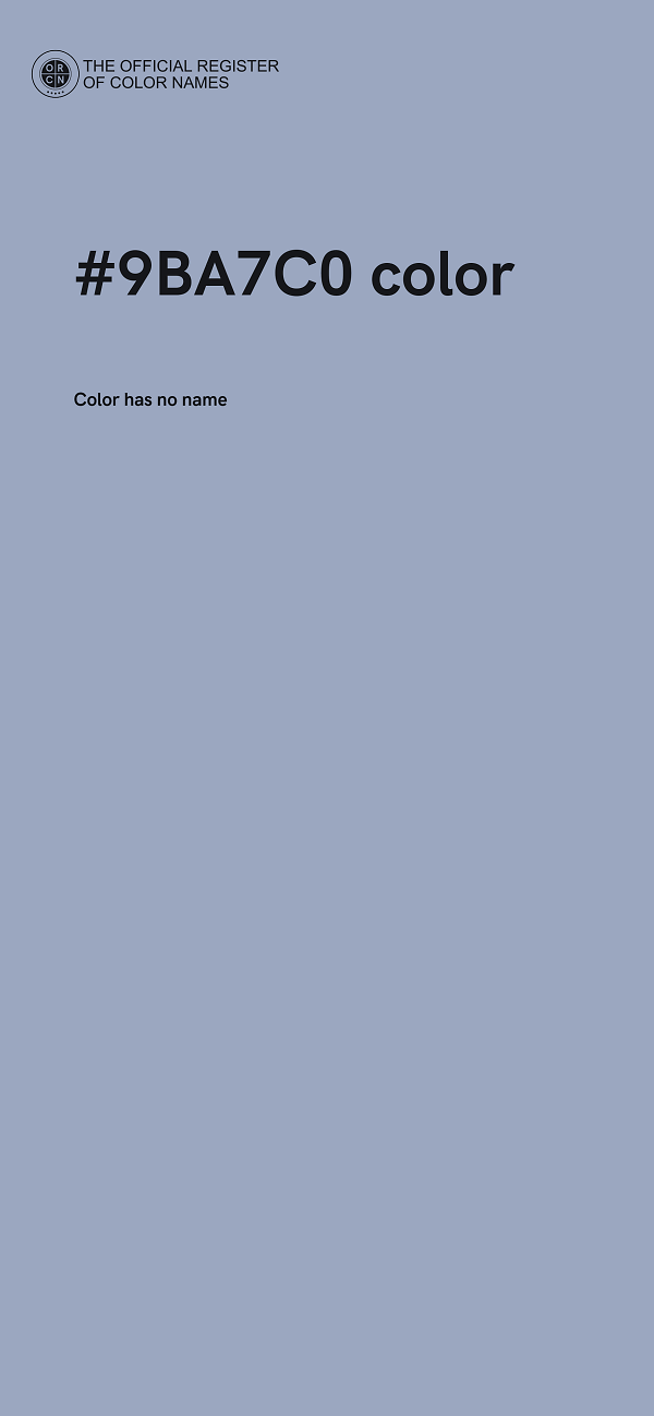 #9BA7C0 color image