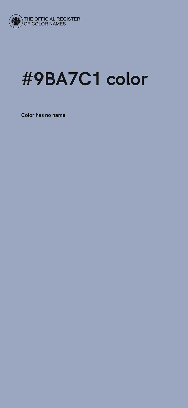 #9BA7C1 color image