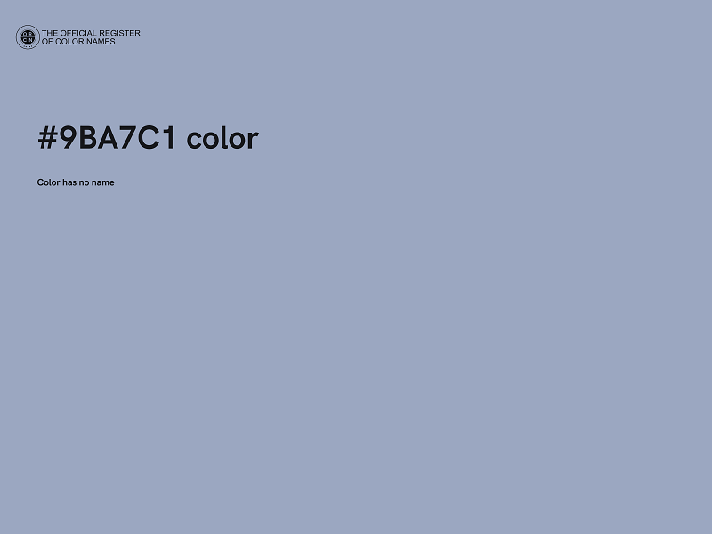 #9BA7C1 color image