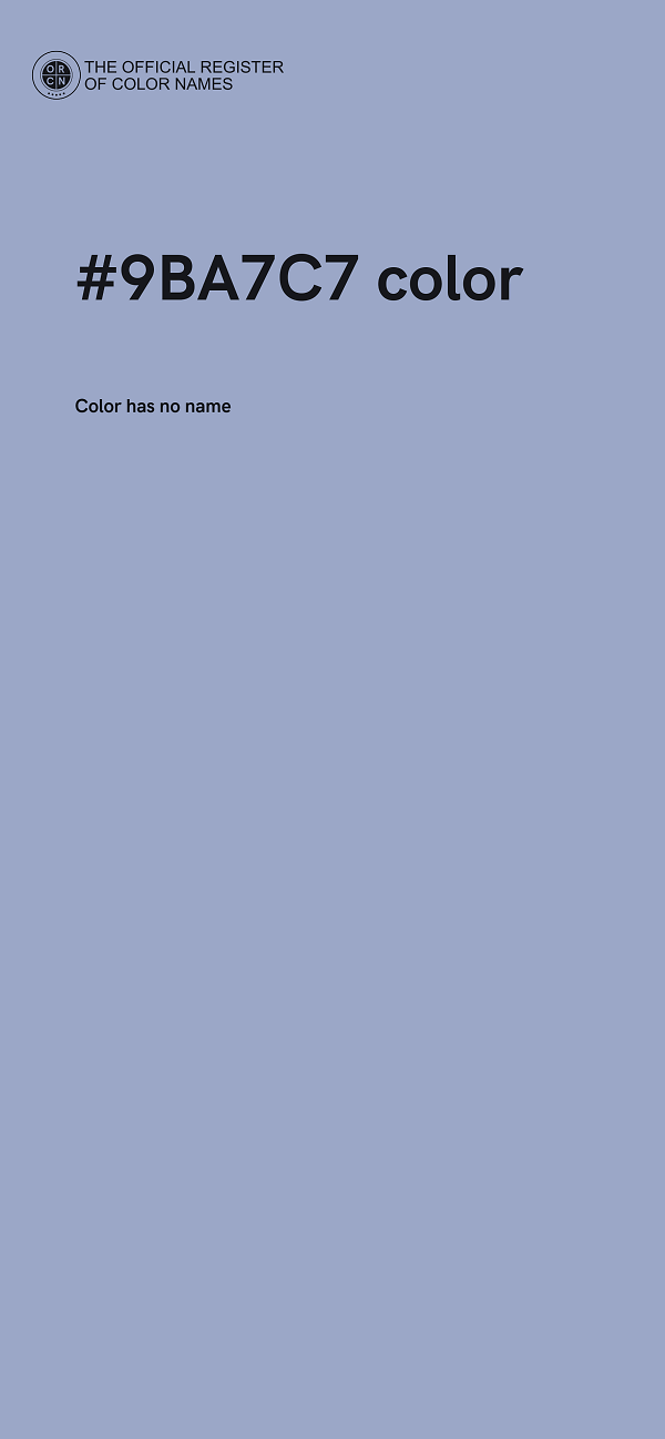 #9BA7C7 color image