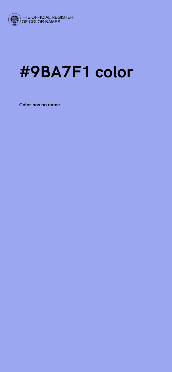#9BA7F1 color image