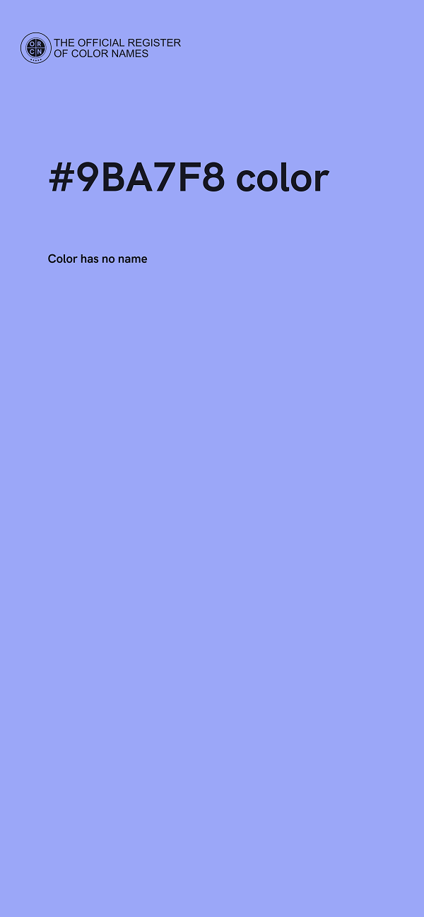 #9BA7F8 color image