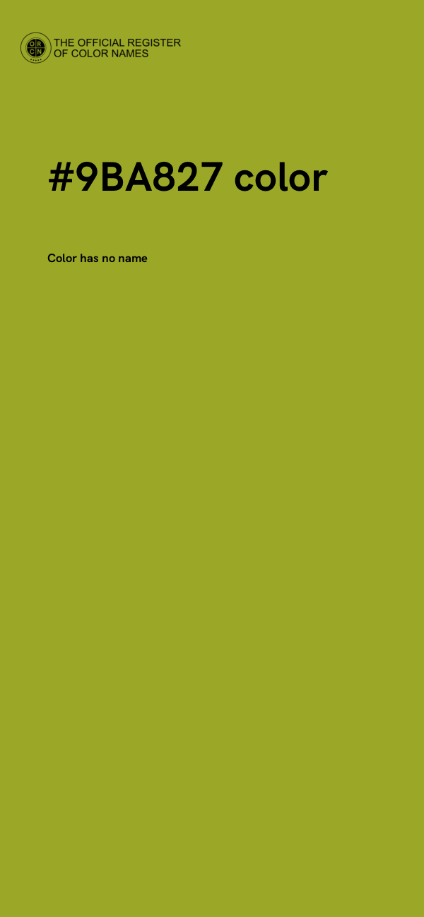 #9BA827 color image