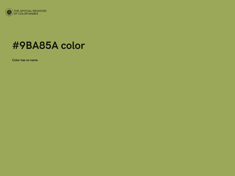 #9BA85A color image