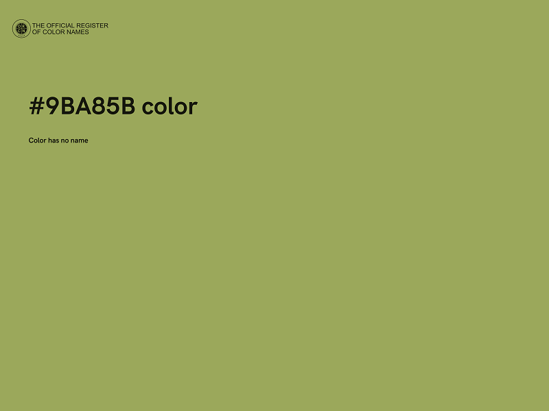 #9BA85B color image