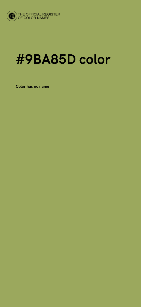 #9BA85D color image