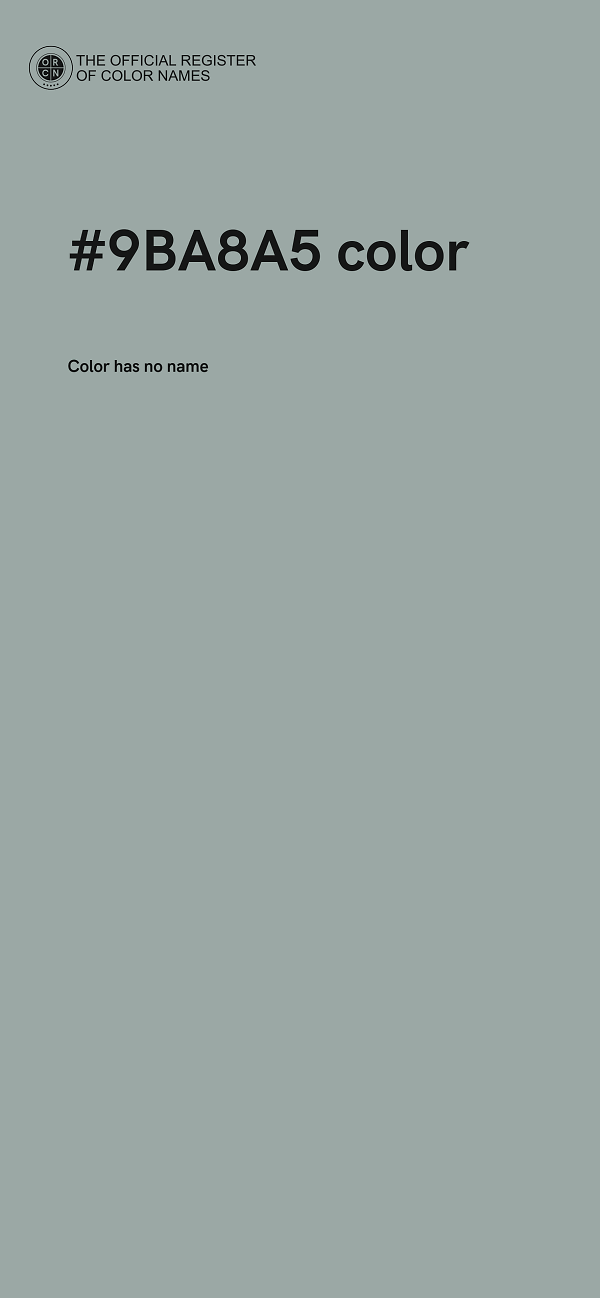 #9BA8A5 color image