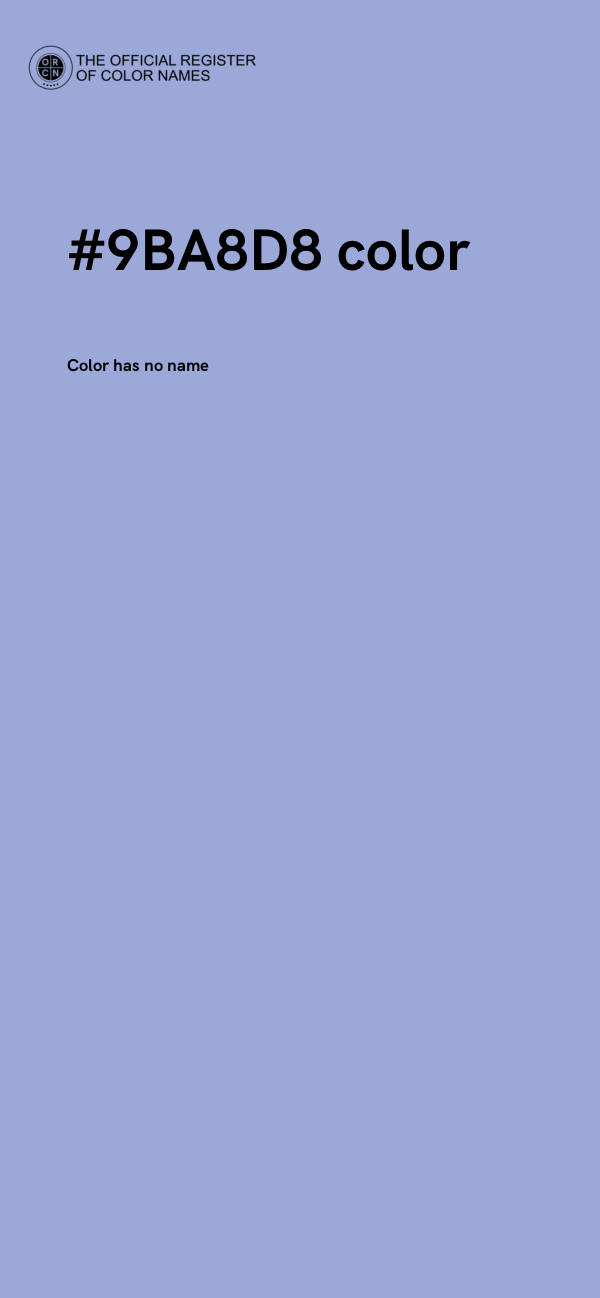#9BA8D8 color image