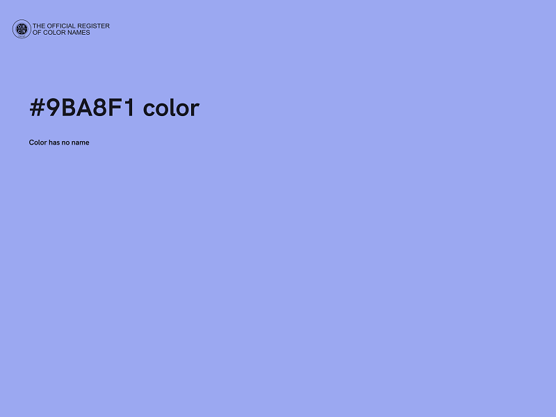 #9BA8F1 color image