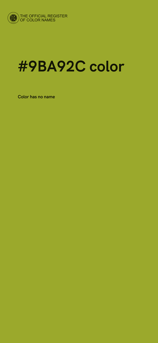 #9BA92C color image