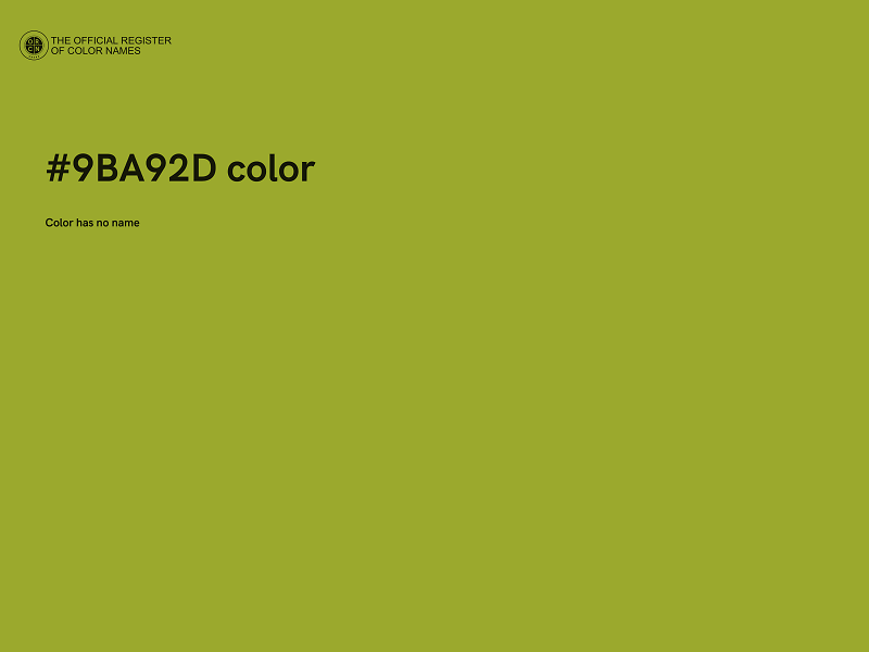 #9BA92D color image