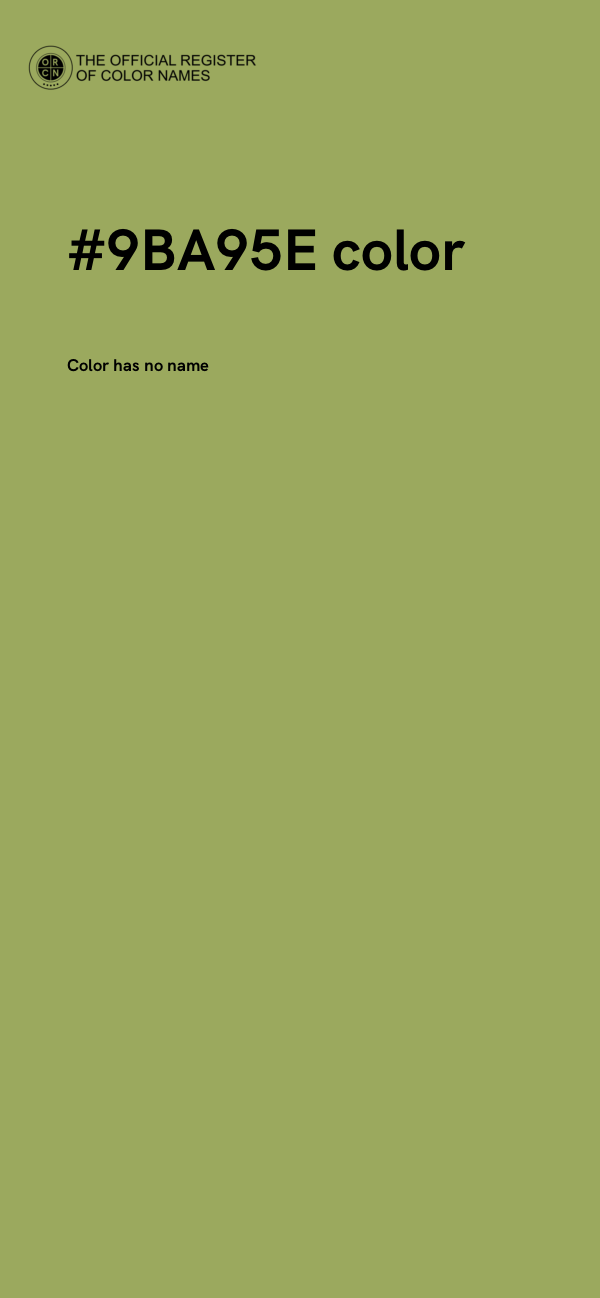 #9BA95E color image
