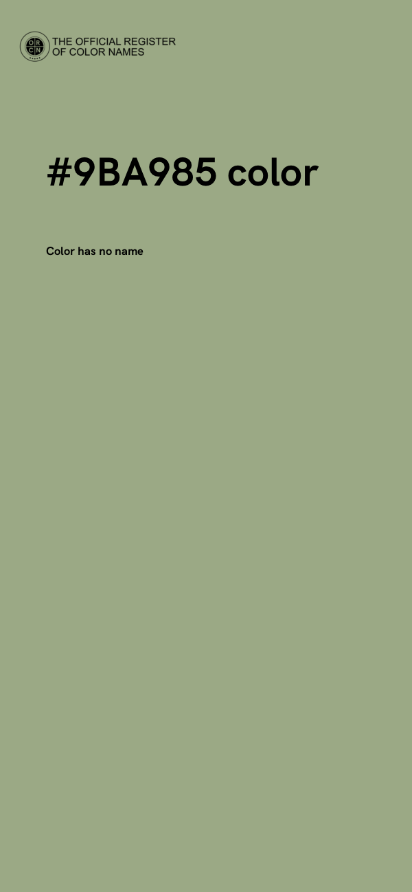 #9BA985 color image
