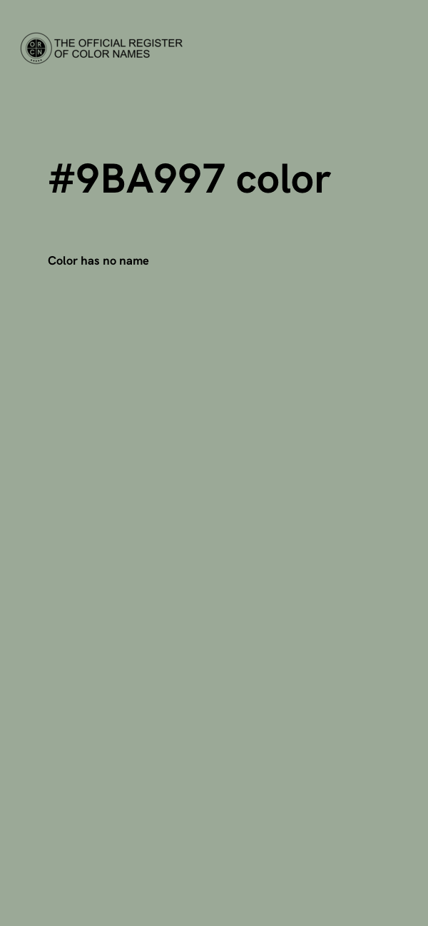 #9BA997 color image