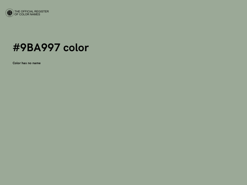 #9BA997 color image