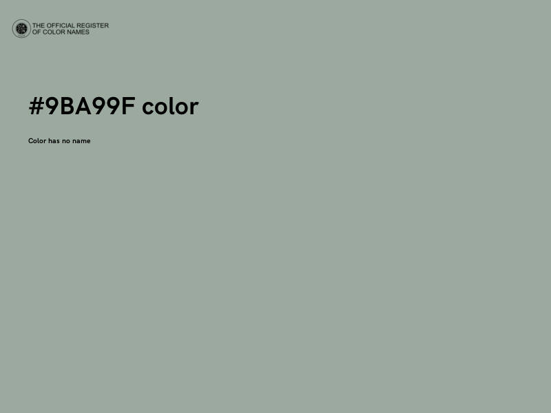 #9BA99F color image