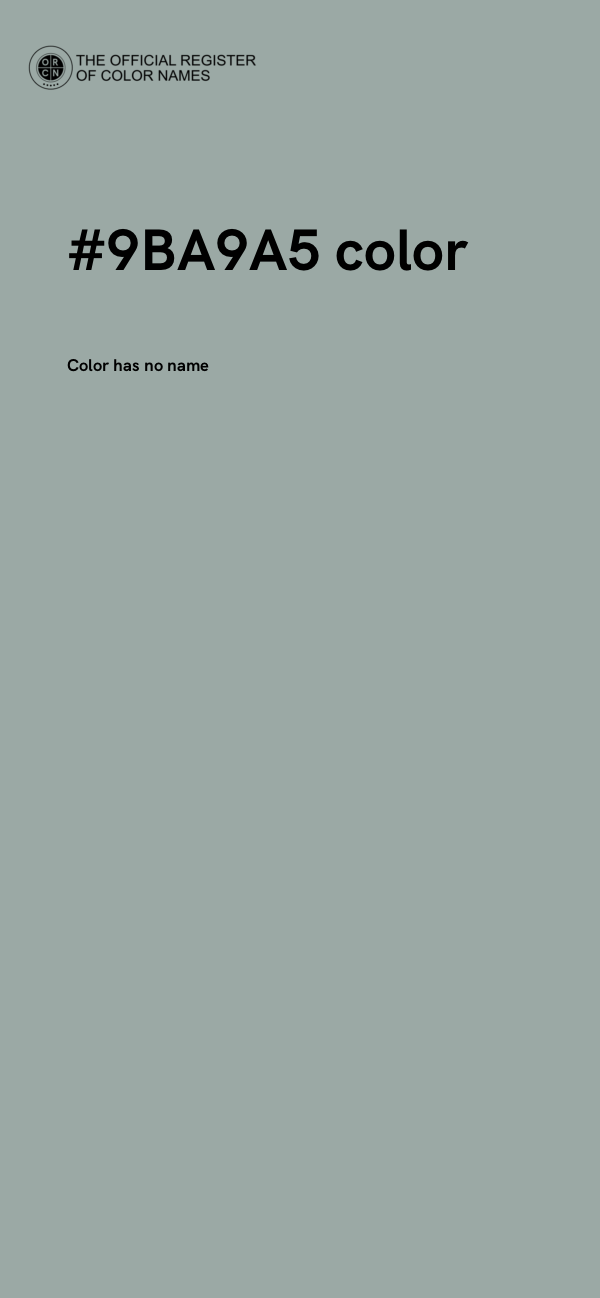 #9BA9A5 color image