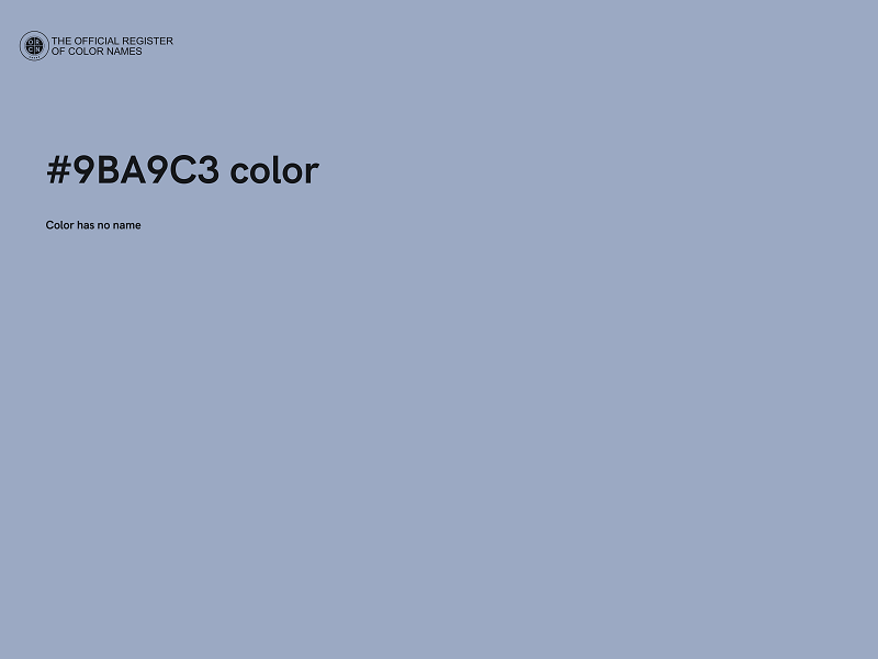 #9BA9C3 color image