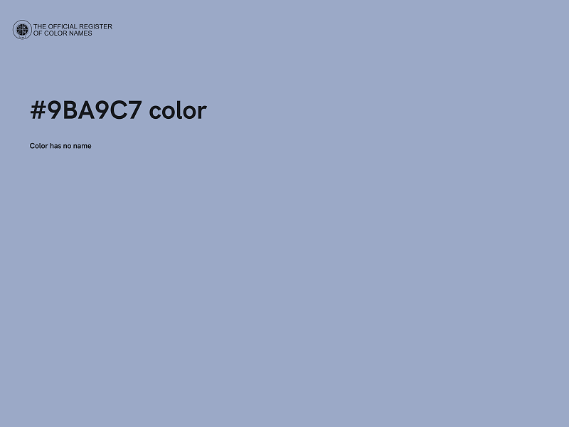 #9BA9C7 color image
